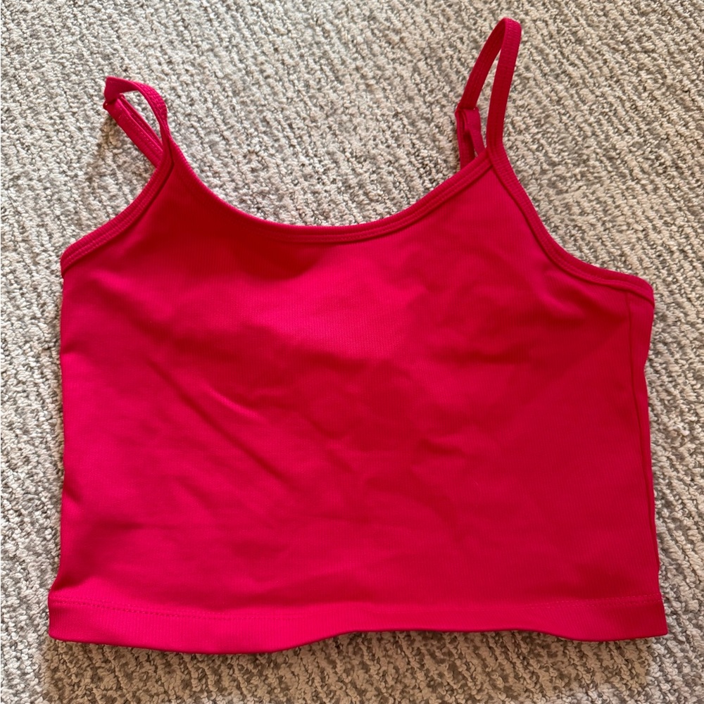 Balance Athletica (Now Vitality) Cropped Hot Pink Ribbed Cami